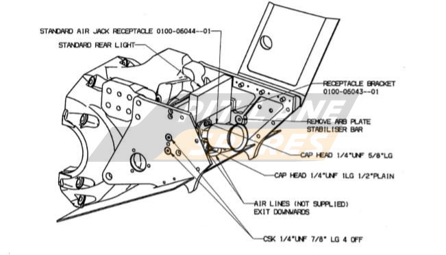 ALTERNATIVE AIR JACK RECEPTACLE MOUNTING